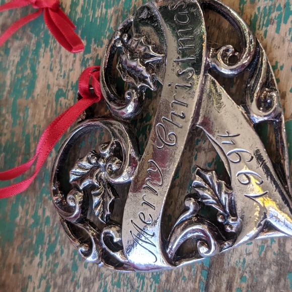 GORHAM I Vintage 1994 Silverplated Merry Christmas Heart Ornament, Style YC1202 - Picture 6 of 13